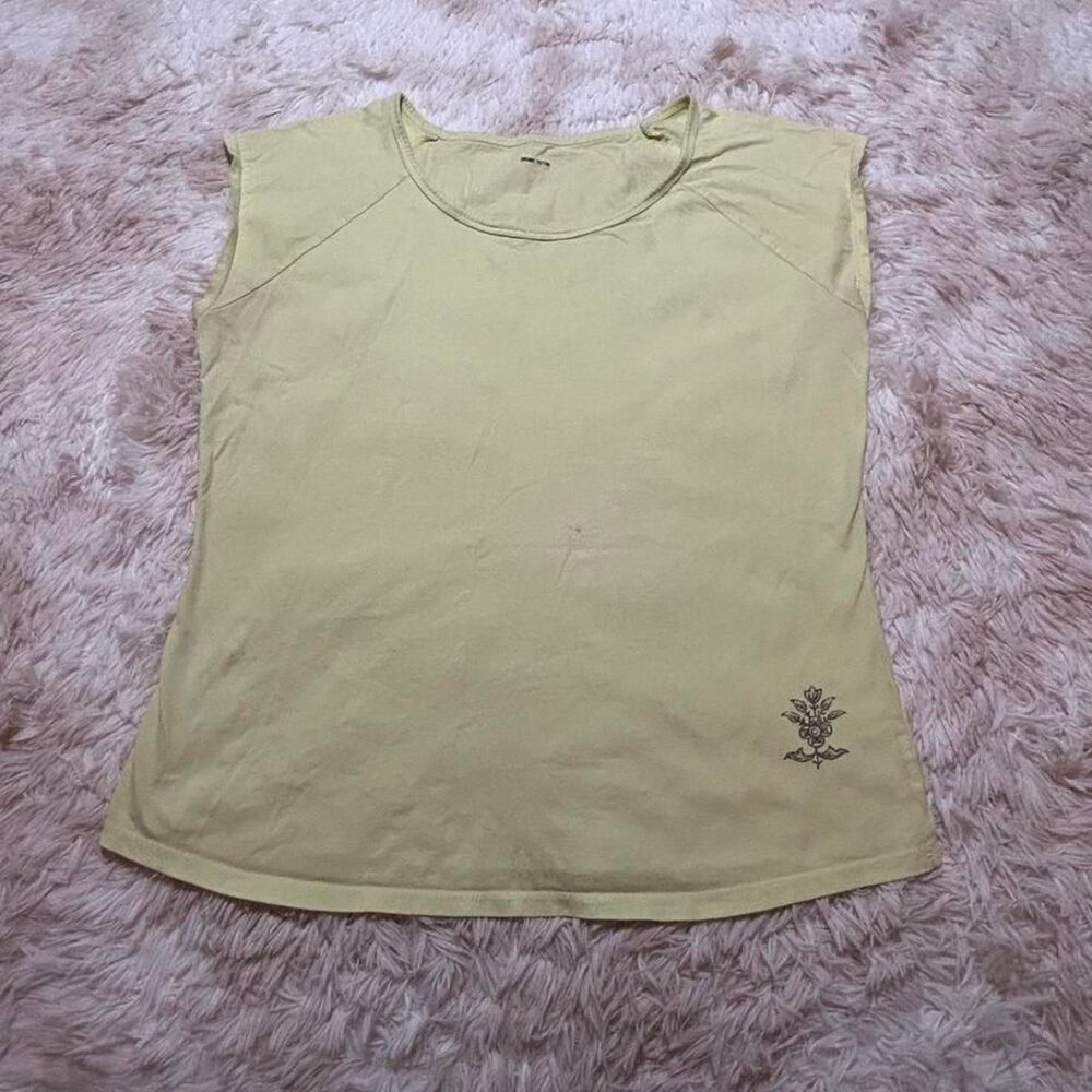 Eddie-bauer Women's Yellow and Green Crop-top